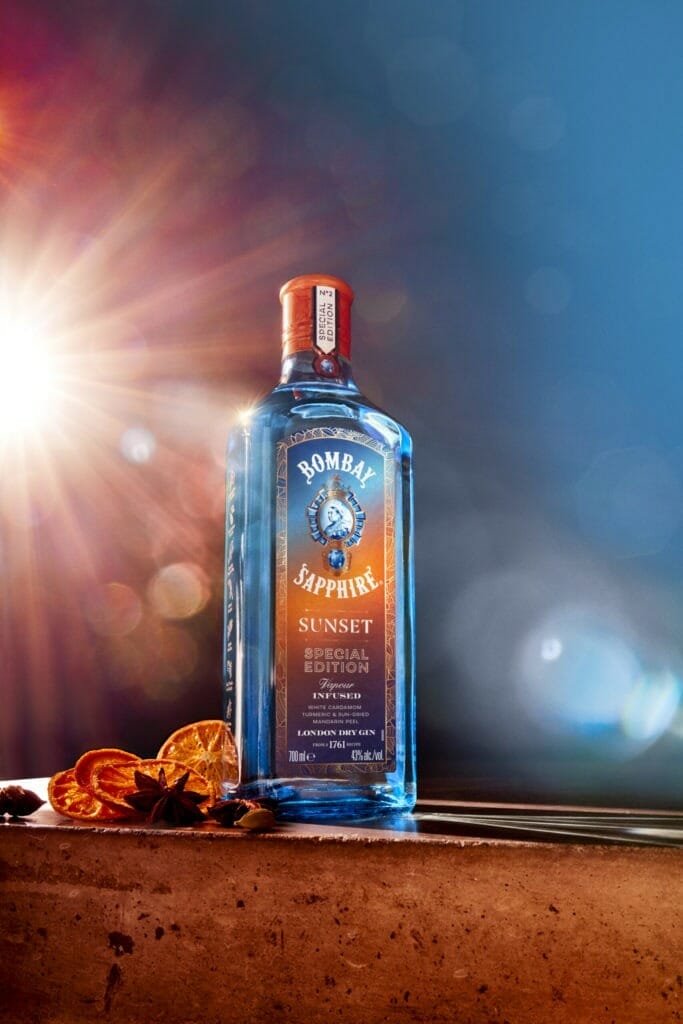 bombay sapphire sunset