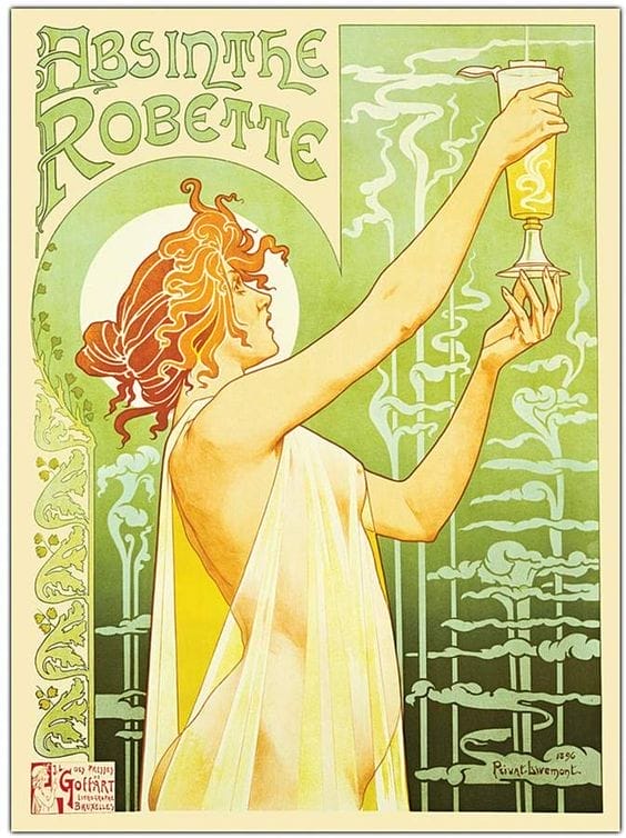 Lithographie Absinthe Robette / Livemont